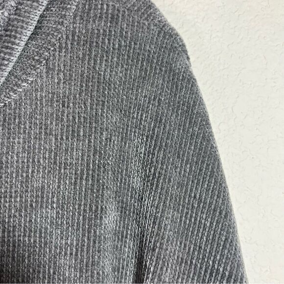 Spring Mercer Gray Cowl Neck Corduroy Pullover Sweater Women's Large - Picture 3 of 7